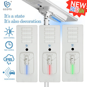 Farolas Solares LED para Exteriores, Diseño Innovador, Todo en Uno, Impermeables IP65, con Tira de Luz Indicadora de Color 6000K - Product Image 1