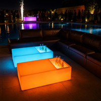 Seau à glace lumineux LED d'extérieur, étanche, anti-UV, anti-jaunissement, pour bar à café, table de patio, en PE recyclable