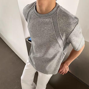 T-shirt sans manches décontracté et tendance pour homme American Cleanfit Youth, style workwear perlé, couleur unie, 280g, collection été 2025 - Product Image 1