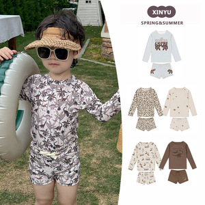 <span class=keywords><strong>Maillot</strong></span> de bain personnalisé pour garçons, doux, à manches longues, pour l'été, la plage, les bébés - Product Image 3