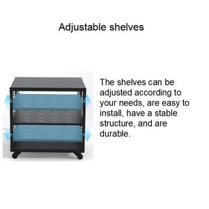 Rack de serveur ouvert en acier, capacité standard, centre de données, rack de réseau mural, noir, profondeur réglable, cadre ouvert, rack de serveur à 4 poteaux - Product Image 6