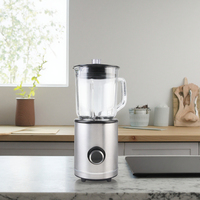Mixeur Commercial Robuste en Verre Électrique Portable 400W à Vitesse Variable Silencieux pour Hôtels et Foyers – Vente en Gros