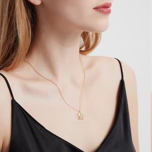 उज डेंटी 18k गोल्ड मिनी डॉग गोल्ड 5a क्यूबिक जिरकोनिया पेंडेंट गुड लक गिफ्ट पशु हार - Product Image 1