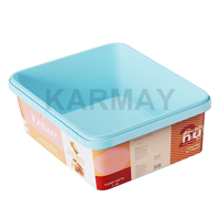 Emballage en plastique 3 Ltr BRC pour le stockage des aliments, emballage familial avec couvercle