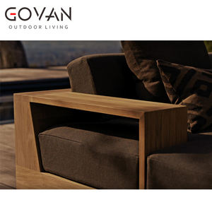 Material de madera de teca maciza para exteriores Modular brazo derecho cama de día muebles de teca piscina - Product Image 5