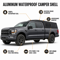 Capot rigide en aluminium étanche pour camionnette Ford F-150 2024 2025 – Accessoires tout-terrain