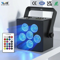 Projecteur LED sans fil sur batterie 6x18W RGBWA UV 6-en-1 DMX avec télécommande IR et activation sonore pour événements et mariages (location)