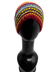 หมวกบีนนี่ไหมพรมถักสำหรับผู้หญิง คุณภาพสูง ผลิตจากอะคริลิก 100% ลายถักเรียบและลายถักมุก สีรุ้ง เหมาะสำหรับเล่นสกี - Product Image 3