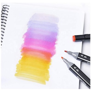 Pennarelli <span class=keywords><strong>a</strong></span> Alcool Yihuale 40 Colori, Pennarelli Artistici <span class=keywords><strong>a</strong></span> Doppia Punta, <span class=keywords><strong>Serie</strong></span> Classica di Pennarelli Permanenti Neri <span class=keywords><strong>a</strong></span> Base Alcolica - Product Image 5