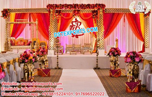 Temple de mariage en plein air traditionnel Mandap événement de mariage en plein air ouvert Mandap Srilankan mariage Style ouvert Mandap/scène australie - Product Image 4