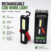 Lampe de travail LED rechargeable par USB, magnétique, portable, avec lampe torche pour la réparation automobile, le garage, l'atelier