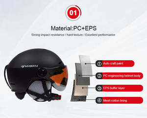 MOON CE EN1077 Cấp Giấy Chứng Nhận Dành Cho Người Lớn Mùa Đông Thể Thao Mềm Full <span class=keywords><strong>Face</strong></span> Bảo Vệ <span class=keywords><strong>Snowboard</strong></span> Ski <span class=keywords><strong>Helmet</strong></span> Với Visor - Product Image 3