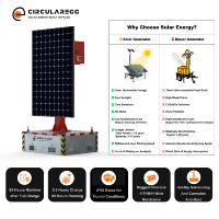 Remorque de surveillance mobile Circularegg GD460S, alimentée par énergie solaire 460W, batterie LiFePO4, étanche IP65, résistance au vent 117 km/h
