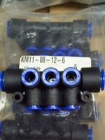 *lot of 5* Manifold Fitting Rotary One Touch 8-tube 12mm Baru, Km11-08-12-6 Baru, Asli, Tersedia, dengan Garansi Satu Tahun