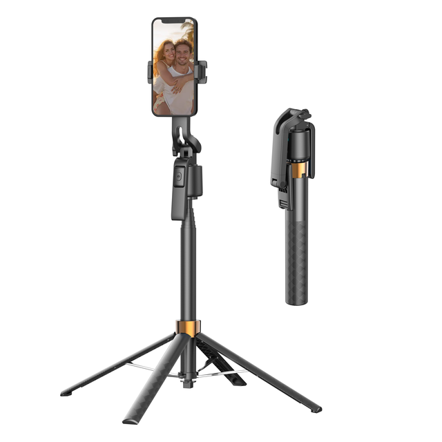 AI Face Tracking 360° Aluminum Tripod Wireless Selfie Stick with Shutter Bluetooth Tripod for Youtube Self Portrait Shooting