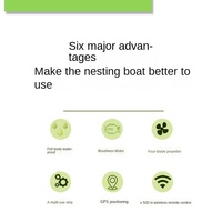 Bateau de navigation GPS S80, nouvelle version améliorée, moteur brushless ultra-rapide, multifonctionnel, portée de contrôle de 500 m pour la pêche