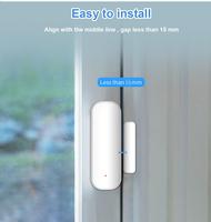 EWELINK Zigbee 3,0 Inalámbrico Smart Home WiFi Sensor de puerta y ventana magnético con control de voz/aplicación para hoteles