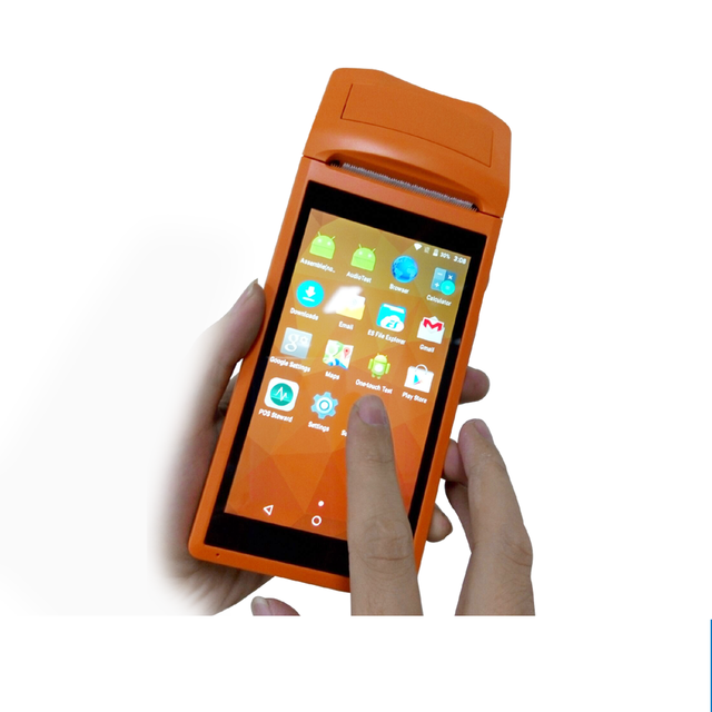 Android 8 1 Handheld Barcode Scanner Portable Mobile Pos Smartphone Wifi Printer PDA