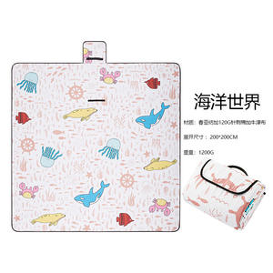 เสื่อปิกนิก Doormate ขนาด 200x200 ซม. กันความชื้น รูปทรงสี่เหลี่ยมผืนผ้า สำหรับใช้งานกลางแจ้งบนพื้นหญ้า ใช้ได้ทุกฤดู - Product Image 1