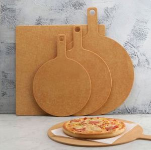 Planche à découper ronde en fibre de bois pour la cuisine, passe au lave-vaisselle, antidérapante, épaisseur 0,6 cm, non toxique - Product Image 2