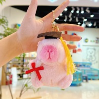 Porte-clés en peluche Capybara en gros, rembourré de coton PP