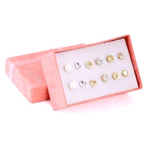 Ensemble de boucles d'oreilles clous avec zircon brillant, prix d'usine, pour femme, cadeau de bijoux - Product Image 2