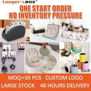 LG8156 Table <span class=keywords><strong>de</strong></span> chevet design en cuir PU, plateau <span class=keywords><strong>de</strong></span> rangement pour bijoux, organiseur, plateau <span class=keywords><strong>de</strong></span> décoration intérieure à 2 niveaux avec trou <span class=keywords><strong>de</strong></span> charge - Product Image 6