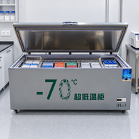 Congélateur ultra-basse température commercial sous comptoir -70°C ℃   Refroidissement direct, contrôle numérique, acier inoxydable 201 pour le stockage de la crème glacée