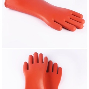 Guantes de Trabajo de Alta Tensión de 20KV, Aislantes, Antielectricidad, Impermeables, de 12 Pulgadas y 8oz, Sin Silicona, Sin Polvo, para Seguridad en Fábrica - Product Image 4