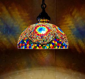 Lustre moderne artisanal multicolore en mosaïque - Suspension unique - Product Image 3