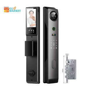 Glomomarket Tuya Wifi 3d人脸识别指纹数字键盘智能锁，带门锁可视对讲功能 - Product Image 1