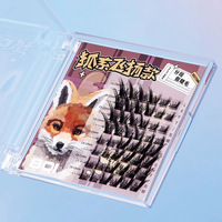 BQI Puppy/ Fox Eye Series 10-13mm Faux cils segmentés faciles à utiliser Faux cils très naturels doux et épais