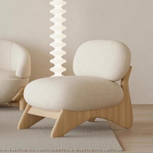 Poltrona Reclinabile Moderna in Stile Nordico, Struttura in Legno, Tessuto Ecologico, Comfort per Soggiorno, Camera da Letto, Ufficio, Hotel, Villa - Product Image 1