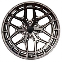 Jantes forgées gris bronze à double rayonnage multi-branches 6 trous 18-22 pouces, PCD personnalisé, déport J, moyeu tout-terrain léger 6061-T6