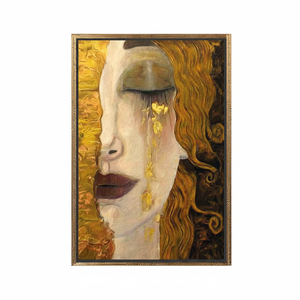 Elegant Gustav Klimt Canvas Print - The Golden Tears Artwork,GOLD <b>FRAMED</b> CANVAS - Product Image 2