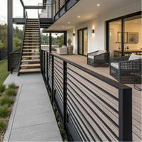 Rampe de terrasse en aluminium de qualité supérieure pour terrasse extérieure avec poteaux robustes et options de couleurs personnalisées