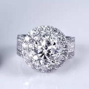 Designer 925 Sterling Silver Moissanite <b>Diamond</b> <b>Ring</b> Wedding Bridal Lab Grown <b>Diamond</b> Collection - Product Image 4