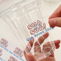 Autocollant de transfert UV DTF transparent imprimé sur mesure, logo en relief 3D haute brillance, étiquette imperméable pour tasse à café