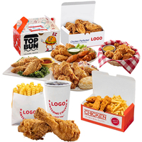 Caja de Cartón Personalizada para Pollo Frito, Envase de Grado Alimenticio para Llevar, Caja de Papel para Hot Dogs Coreanos, Hamburguesas Francesas y Comida Rápida