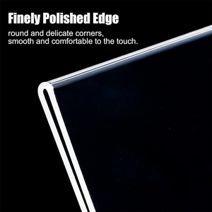 Độ nét cao bán lẻ bền 8.5x11 rõ ràng nhựa acrylic hai mặt Bảng menu bàn hiển thị dấu hiệu chủ hiển thị đứng - Product Image 5