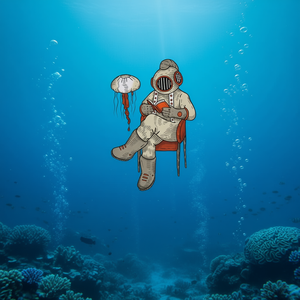 Camiseta de manga larga Diver Book Reading - Product Image 3