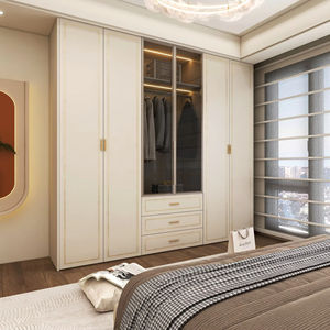 Meubles de chambre à coucher, armoire en bois avec porte en verre, armoire en bois, prix bas - Product Image 6