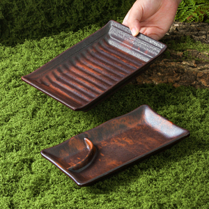 Plato de <span class=keywords><strong>Melamina</strong></span> Rectangular Ecológico y Duradero al por Mayor, Apto <span class=keywords><strong>para</strong></span> Lavavajillas, Estilo Rústico, <span class=keywords><strong>Vajilla</strong></span> <span class=keywords><strong>para</strong></span> Restaurante y Hotel - Product Image 4