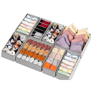 IN STOCK 8PACK Cabinet Organizer Clothes Foldable Dresser Storage Basket Organizers and Storage Bins for Storing Underwear,Bra,