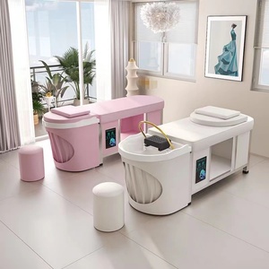 Sillón de Lavado de Cabello Multifuncional Moderno para Salón de Belleza, Spa Capilar Japonés, con Baño de Vapor Tailandés, Cama de Masaje con Champú, Súper Cómodo, de Cuero - Product Image 3