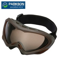 PARKSON SP-230 Lunettes de protection sportives Taiwan pour ski et plongée, anti-vent, anti-buée, anti-choc, avec revêtement miroir, verres PC, monture TPU, certifiées CE EN174 ANSI