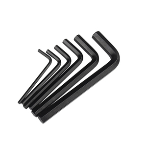 Clé Allen à tête plate en forme de L en acier au carbone noir oxydé de qualité industrielle NINDEJIN, métrique M0.9-M8, OEM - Product Image 1