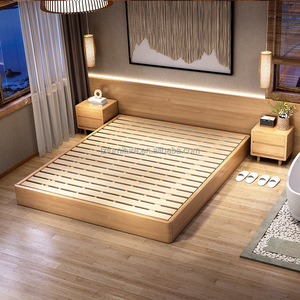 OEM Custom Platform Bed <b>Frame</b> Factory <b>Cheap</b> Price Modern Panel MDF Wood Slat Base Hotel Bed Wholesale Furniture Manufacturer - Product Image 4