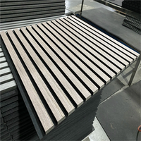Panneaux acoustiques modernes en placage de bois, panneaux muraux intérieurs en MDF rainuré, Akupanel, pour chambre à coucher, appartement, hôtel