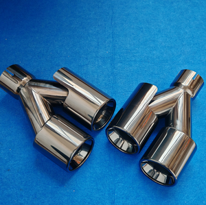 Punta de escape doble de <span class=keywords><strong>3</strong></span>.5 pulgadas, cromo negro, acero inoxidable 304, embellecedor de parachoques trasero, tubo de escape para coche - Product Image 5